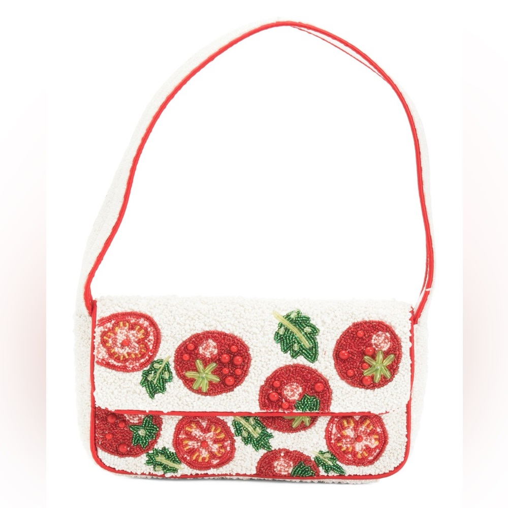 NWT BEADED TOMATO PURSE - Made in India